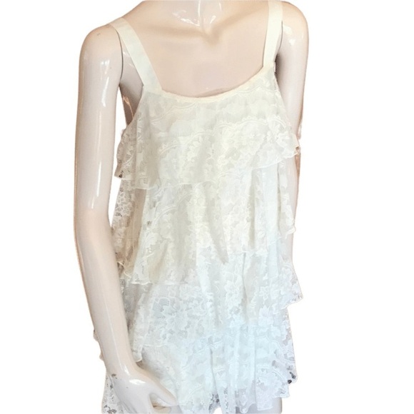 Forever 21 Dresses & Skirts - BOHO lace cream dress meduim